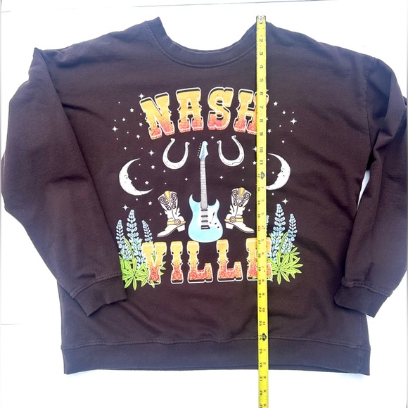 Nashville World Tour Graphic Double Side  Long Sleeve Shirt Music/Boots 1X - Picture 5 of 7